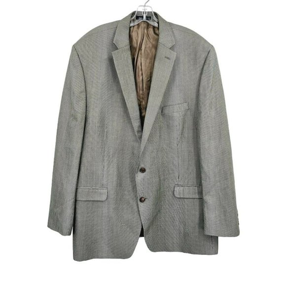 Ralph Lauren LRL Jacket Blazer Sport Coat 50L Tan Brown Grey Microplaid Designer - Picture 14 of 14